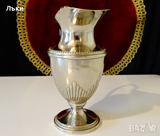 Посребрена кана за ракия,вино,стил Ампир. , снимка 3 - Антикварни и старинни предмети - 50676549