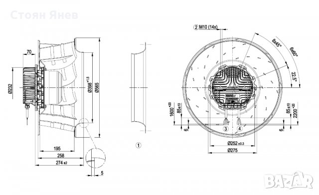 Инверторен - Честотен вентилатор EBM Papst R3G560-AG21-07, снимка 7 - Други машини и части - 32078938