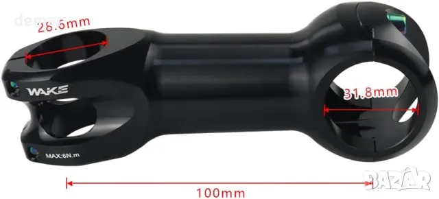 CYSKY стебло за кормило на велосипед, 31,8 мм 10 градуса, 100 мм, снимка 2 - Части за велосипеди - 48013122