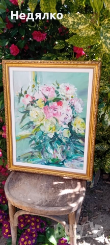 Стара картина,Фриц Фрьолих,масло на фазер, снимка 4 - Антикварни и старинни предмети - 54224755