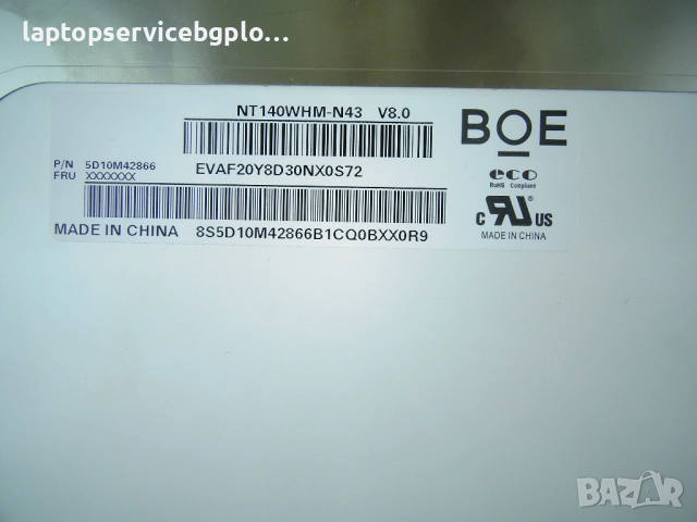Матрица 14" NT140WHM-N43 V8.0 LED Дисплей за лаптоп Lenovo Ideapad 330S-14 S340-14 3-14 Матова HD 13, снимка 2 - Части за лаптопи - 52020155