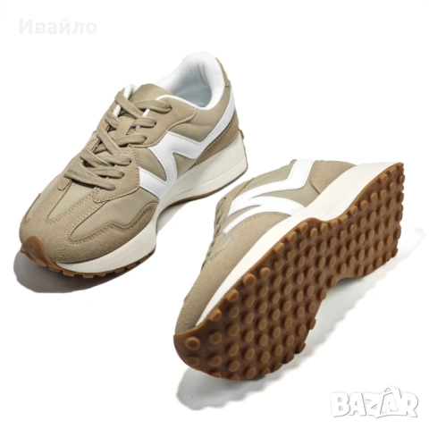 Дамски маратонки в златисто и бяло с платформа, снимка 2 - Маратонки - 53892191