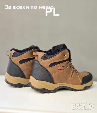 Зимни мъжки обувки с топъл настар CH-90068 KNAKI, снимка 2 - Мъжки боти - 47711551