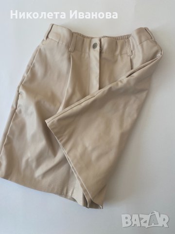 Бежави къси панталонки с висока талия, снимка 3 - Къси панталони и бермуди - 33927580