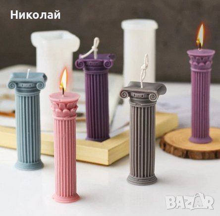 Силиконов молд Римска колона , Старогръцка  колона , декорация на торта фондан свещ епоксидна смола