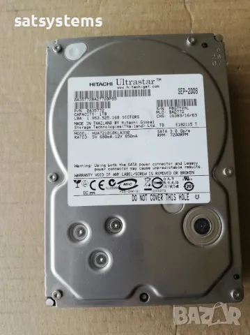 Хард диск Hitachi Ultrastar HUA721010KLA330 1TB SATA 3.0Gb/s, снимка 3 - Твърди дискове - 47899596
