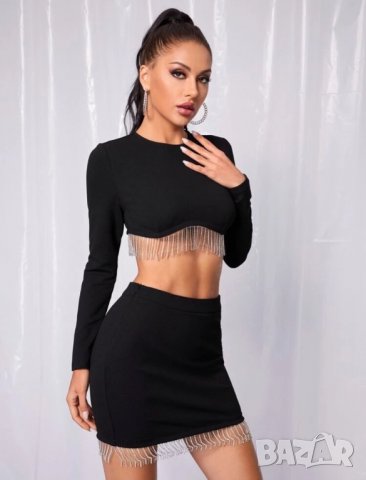 ЛИКВИДАЦИЯ! Рокля с камъни 2 части комплект пола Avin Alessa Cliche, снимка 8 - Комплекти - 28238966