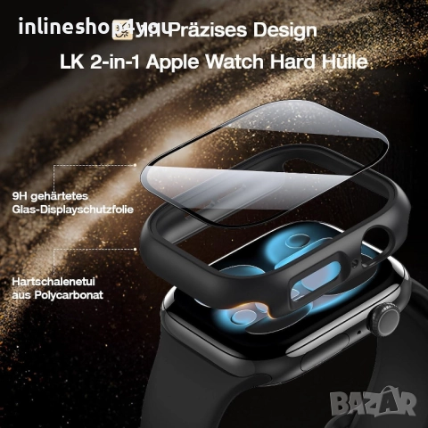 Кейс + Стъклен Протектор за Apple Watch Series 11 - 42mm и 46mm, снимка 2 - Смарт гривни - 52554257