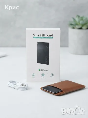 Интелигентна смарт карта тракер (Smart Slimcard) – Съвместима с Apple Find My