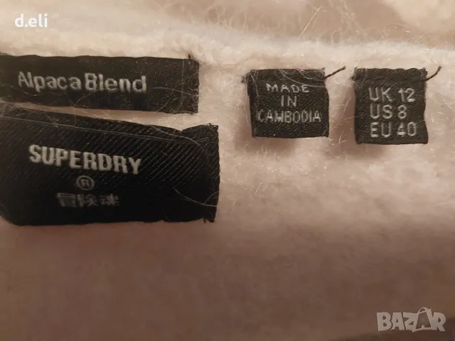 SUPERDRY Original Size M 100% Алпака Уникат, снимка 11 - Блузи с дълъг ръкав и пуловери - 47572990