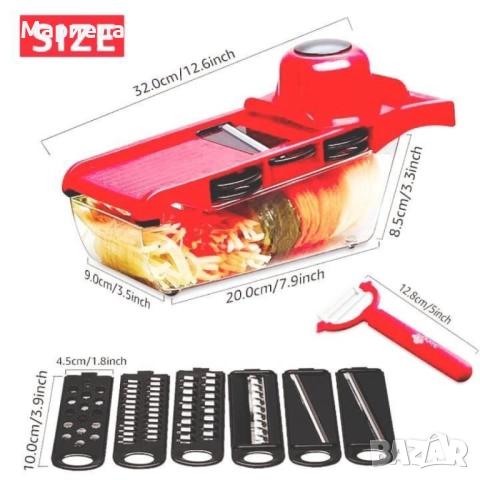 Мултифункционално кухненско ренде Wire Cutter TV1164 + ПОДАРЪК комплект от 3 порцеланови купи , снимка 4 - Аксесоари за кухня - 52447411