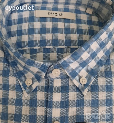 Мъжка риза каре  Jack & Jones Premium Slim Fit, размер - L.                         