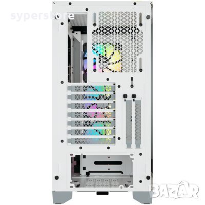 Геймърска Кутия за компютър Corsair iCUE 4000X RGB Tempered Glass CC-9011205-WW White Middle Tower, снимка 3 - Захранвания и кутии - 31141295