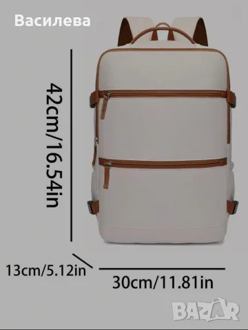Раница за пътуване бежова., снимка 4 - Раници - 56395392
