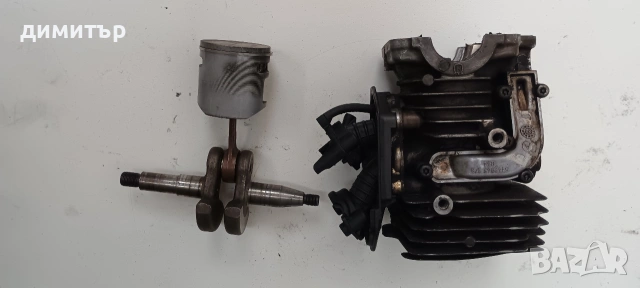 Здрав Цилиндър,бутало и колянов вал за Хускварна/Husqvarna 445/450, снимка 2 - Градински инструменти - 53958933