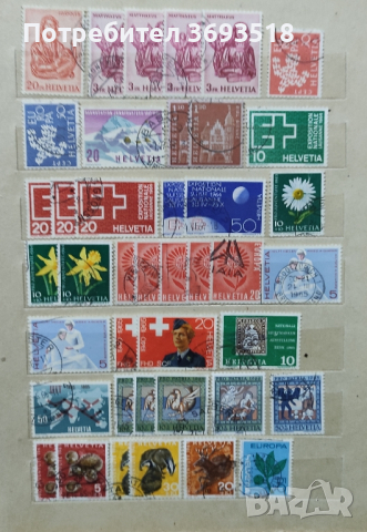 Класьор с марки Швейцария 1000 бр., снимка 10 - Филателия - 44766982