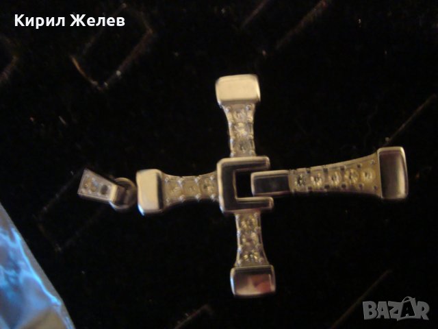 АРТ ДИЗАЙН КРЪСТ с КРИСТАЛИ БЛАГОРОДНА НЕРЪЖДАЕМА СТОМАНА РАЗДВИЖЕН 19685, снимка 10 - Колиета, медальони, синджири - 32088962