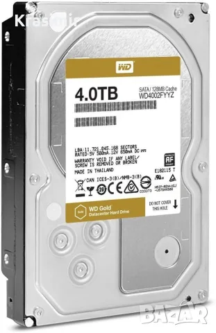 hdd hard disk hard drive хард диск WD Gold 4TB sata, снимка 2 - Твърди дискове - 56483391