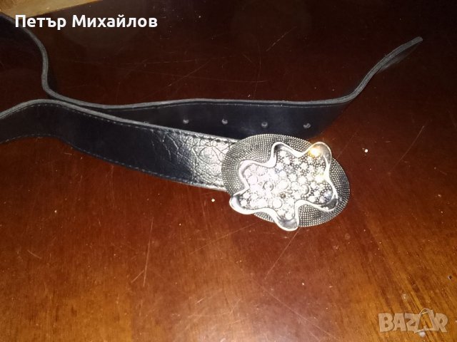 Кожен колан със кристалчета. Почти подарак за 2лв :), снимка 2 - Колани - 39727586