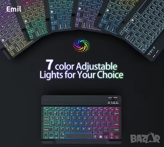 Комплект Wi-Fi безжична клавиатура и мишка, снимка 2 - Клавиатури и мишки - 52308425