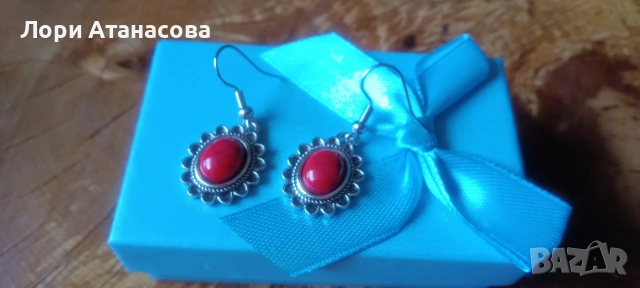 Комплект от три части в ретро етно стил за жени, включващ обеци с флорална резба, снимка 5 - Бижутерийни комплекти - 54005662