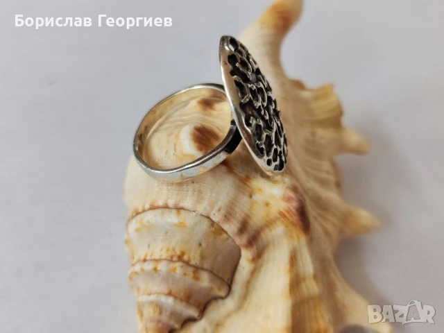 Сребърен пръстен, снимка 2 - Пръстени - 51200993