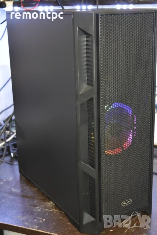 Геймърски компютър I5 8500 RX580 SSD 16 GB DDR4 светещща кутия, снимка 2 - Геймърски - 53876277