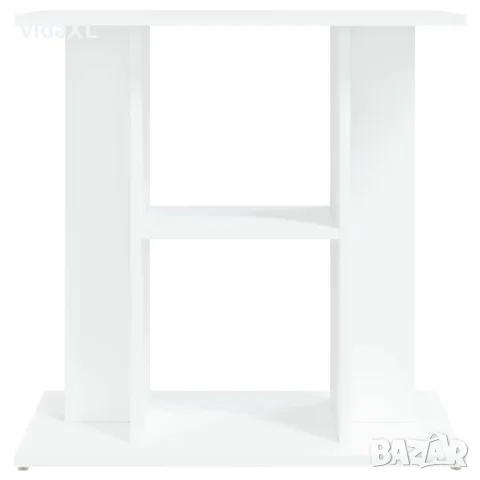 vidaXL Поставка за аквариум, бяла, 60x30x60 см, инженерно дърво, снимка 5 - Аквариуми - 56148108