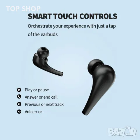 Нови безжични Стерео Bluetooth 5.0 слушалки earbuds с микрофон Android iOS, снимка 4 - Bluetooth слушалки - 49444172
