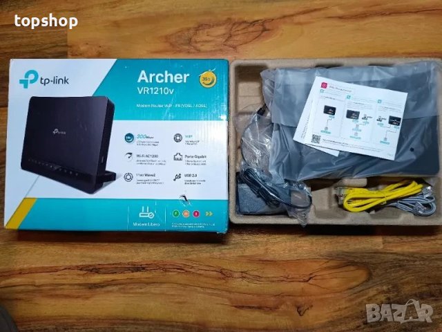 Archer VR1210v безжичен двулентов гигабитов VoIP VDSL/ADSL модемен рутер, снимка 2 - Рутери - 50502375