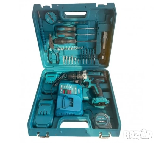 Винтоверт Kraft Royal, Акумулаторен, Ударен, 25 части, Зелен, 36VDC, 6Ah, 42Nm, К-т, снимка 5 - Винтоверти - 51374526