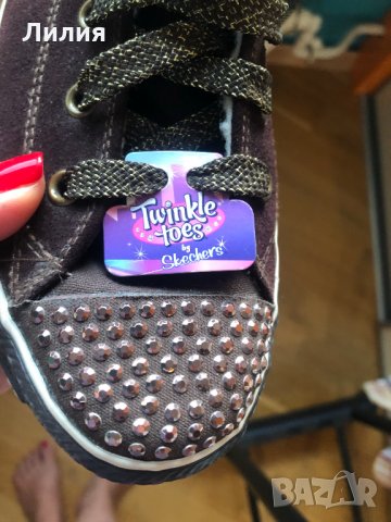 Чисто нови кецове с каракул Тwinkle toes на "Skechers", EUR 37, 23,5cm, снимка 3 - Детски боти и ботуши - 34263987