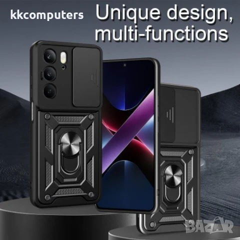 Realme 14x / Realme C75 Удароустойчив Ring Holder Калъф и Протектор, снимка 8 - Калъфи, кейсове - 50767229