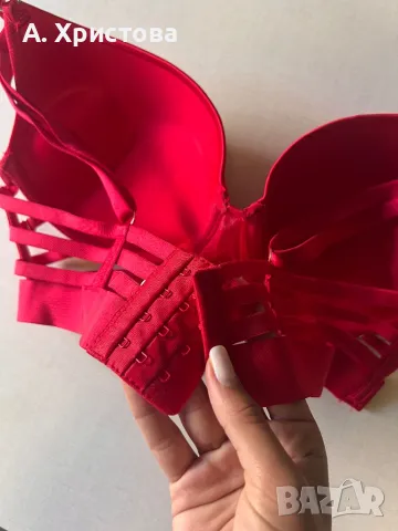 Червено PUSH UP бюстие , снимка 3 - Корсети, бюстиета, топове - 47365690