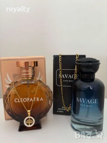 Комплект от 4 части Дамси и мъжки парфюм + 2 колиета подарък 