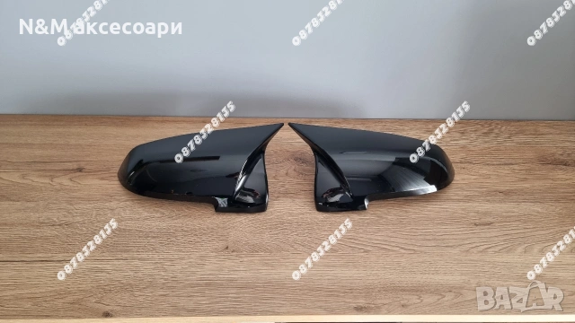 Капаци огледала BMW F10 F11 F12 F01 Facelift черен гланц M Style щипки
