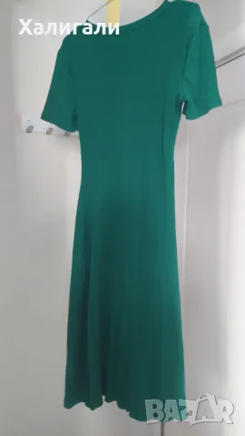 Зелена лятна рокля Зара Zara размер L, снимка 2 - Рокли - 49405827