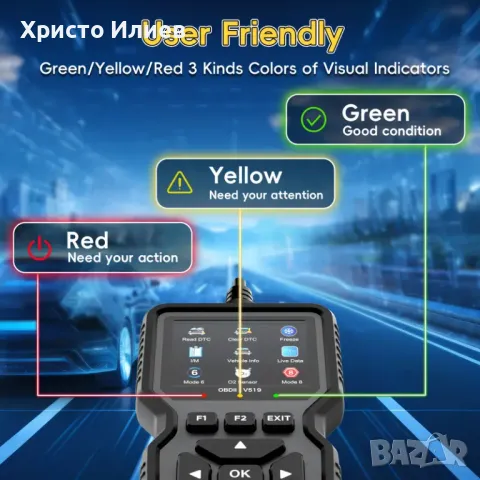 OBD2 Скенер Уред за автоматична диагностика за кодове Четец на грешки Автодиагностика OBD, снимка 4 - Аксесоари и консумативи - 50007990