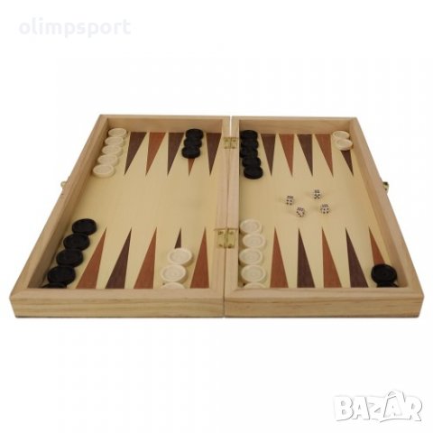 Комплект 3 в 1 класически настолни игри - шах, дама и табла, дървен с интарзия от фурнир. , снимка 2 - Шах и табла - 36625955