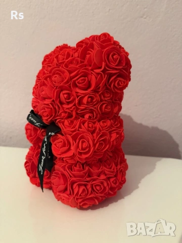 Мече от рози със панделка, снимка 2 - Изкуствени цветя - 53067253
