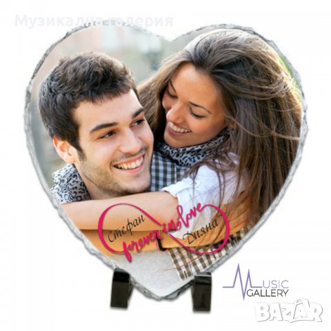 Декоративен фото-камък с форма на сърце, подарък за всеки празник, снимка 3 - Романтични подаръци - 39183536