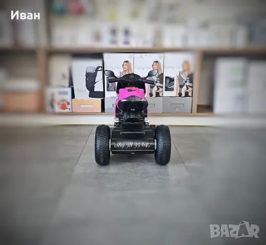 ТОП ЦЕНА!НОВО!Детски акумулаторен мотор с 3 гуми Nairobi PINK с 6V батерия,Bluetooth, снимка 4 - Детски велосипеди, триколки и коли - 55767010