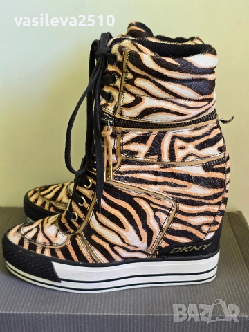 DKNY оригинални дамски кецове на платформа , снимка 5 - Кецове - 53892217