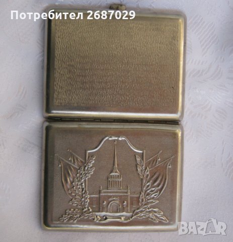 руска стара табакера кутия метал, снимка 2 - Други ценни предмети - 29408843