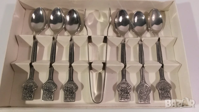 Сувенирни лъжички за кафе СДМПБУ Велико Търново Ножарска Ф-ка Сърп и Чук, снимка 3 - Антикварни и старинни предмети - 54083590