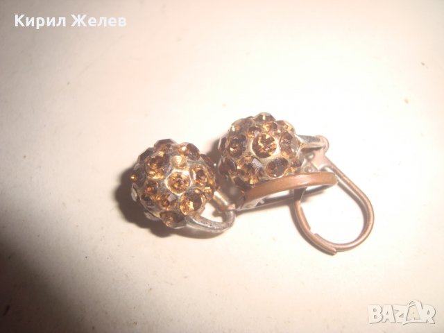 РЕТРО МЕДНИ ТОПЧЕСТИ ОБЕЧКИ с ЦИТРИН ФАСЕТИРАН КЛАСИЧЕСКИ СТИЛ 17612, снимка 7 - Обеци - 31246909