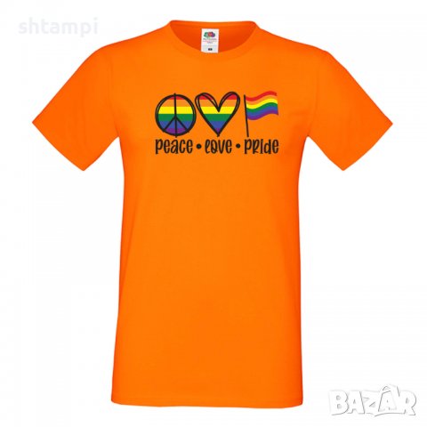 Мъжка тениска Peace Love Pride 2 Прайд,Празник.Повод,Изненада, снимка 5 - Тениски - 37103396