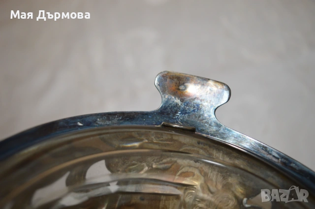  СТАРИННА каничка за вино СЕЦИСИОН СРЕБРО 800 проба, снимка 6 - Антикварни и старинни предмети - 54169179