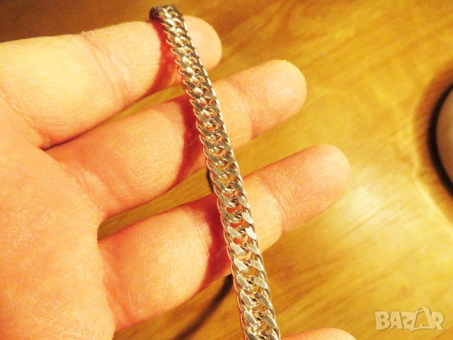 Мъжки Сребърен ланец, сребърен синджир със здрава и солидна плетка - няма как да не бъдеш забелязан , снимка 2 - Колиета, медальони, синджири - 27319411