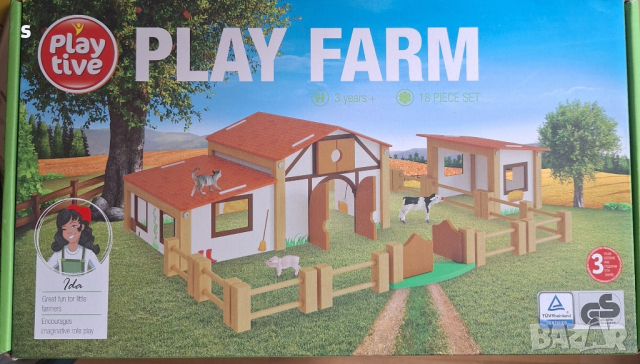 Playtive дървена ферма от 28 части за деца 3+, снимка 5 - Образователни игри - 44708578